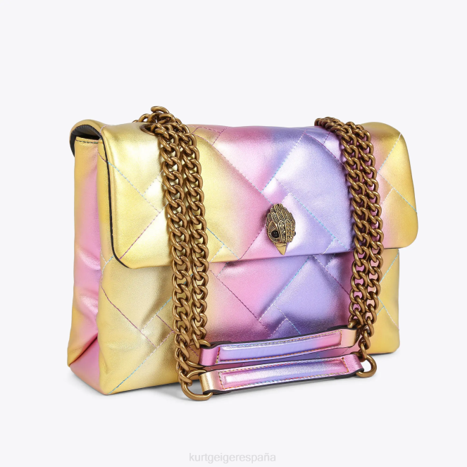 Kurt Geiger mujer Londres grande Kensington suave 2LPR94 | bolsas combinación rosa